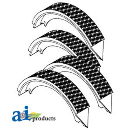 A & I PRODUCTS Shoes, Brake (4) 11.6" x6.9" x6.7" A-830537M92